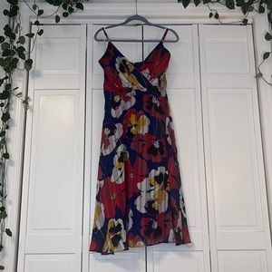 Flirty Summer Dress Blue Floral